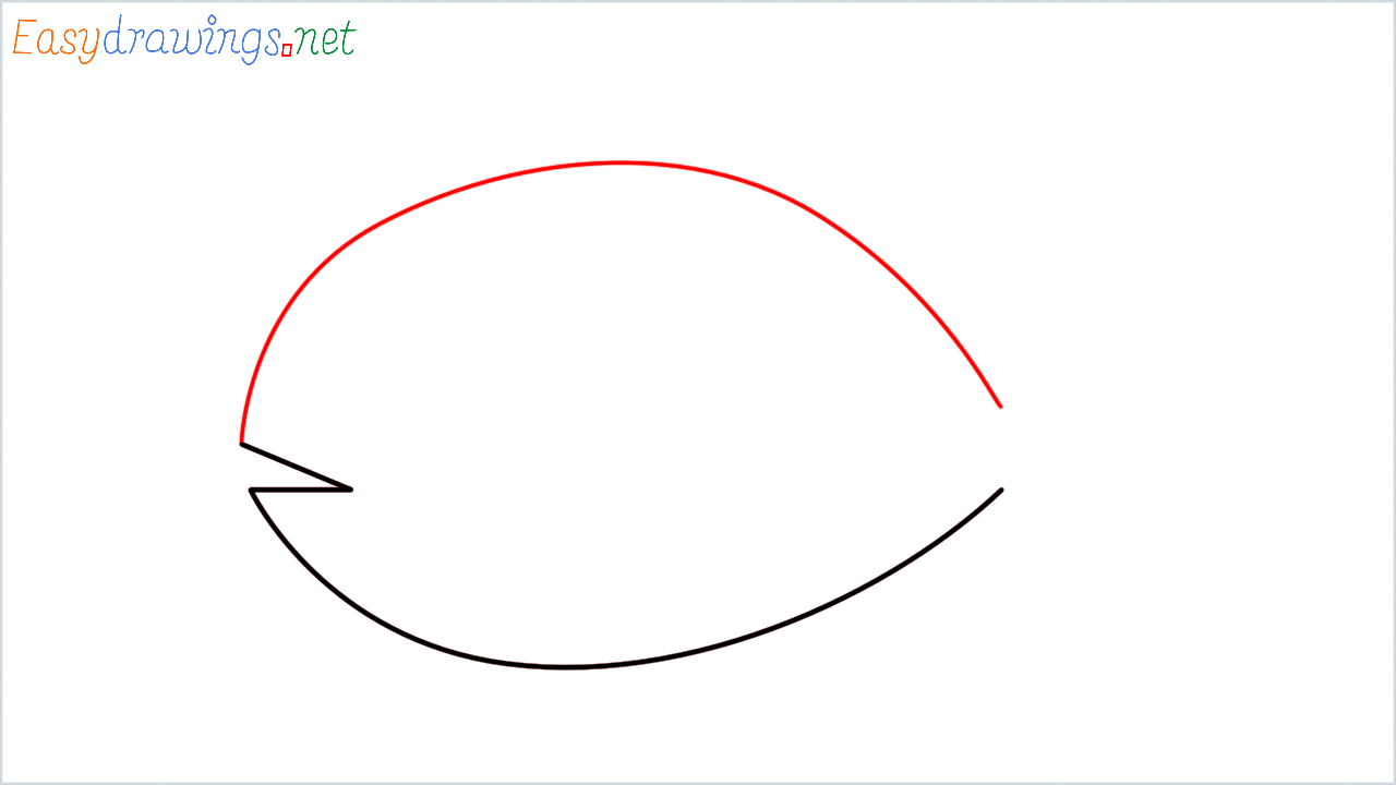 How to draw Fish Emoji step (3)