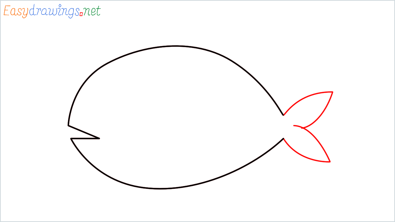 How to draw Fish Emoji step (4)