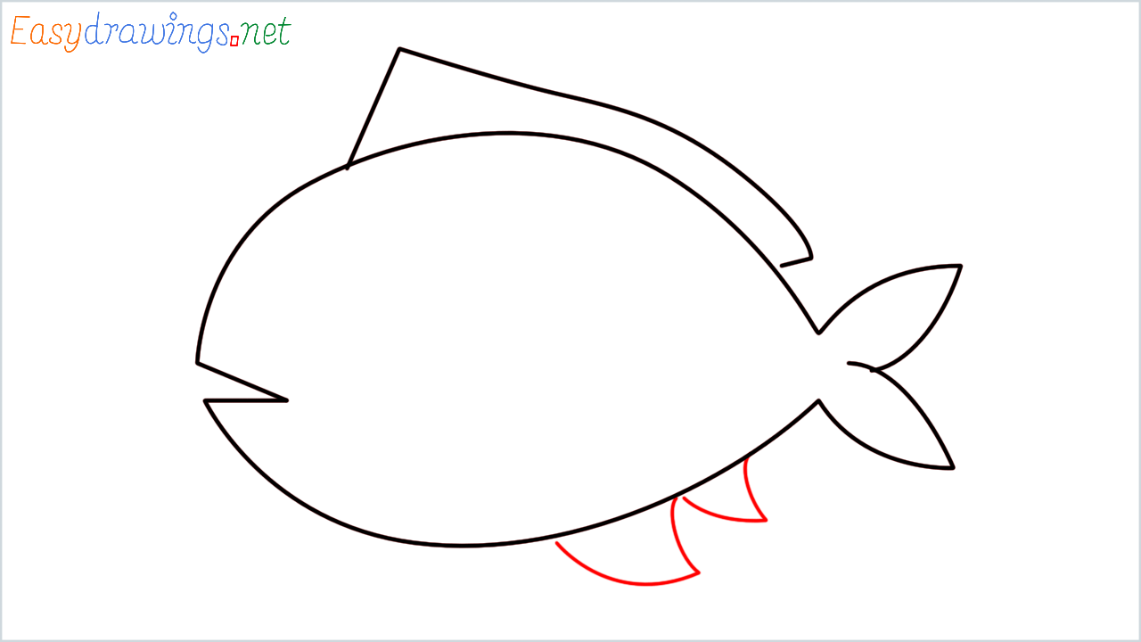 How to draw Fish Emoji step (6)
