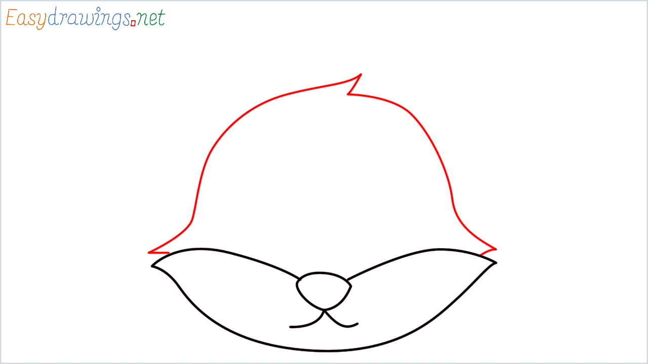 How to draw Fox Emoji step (5)