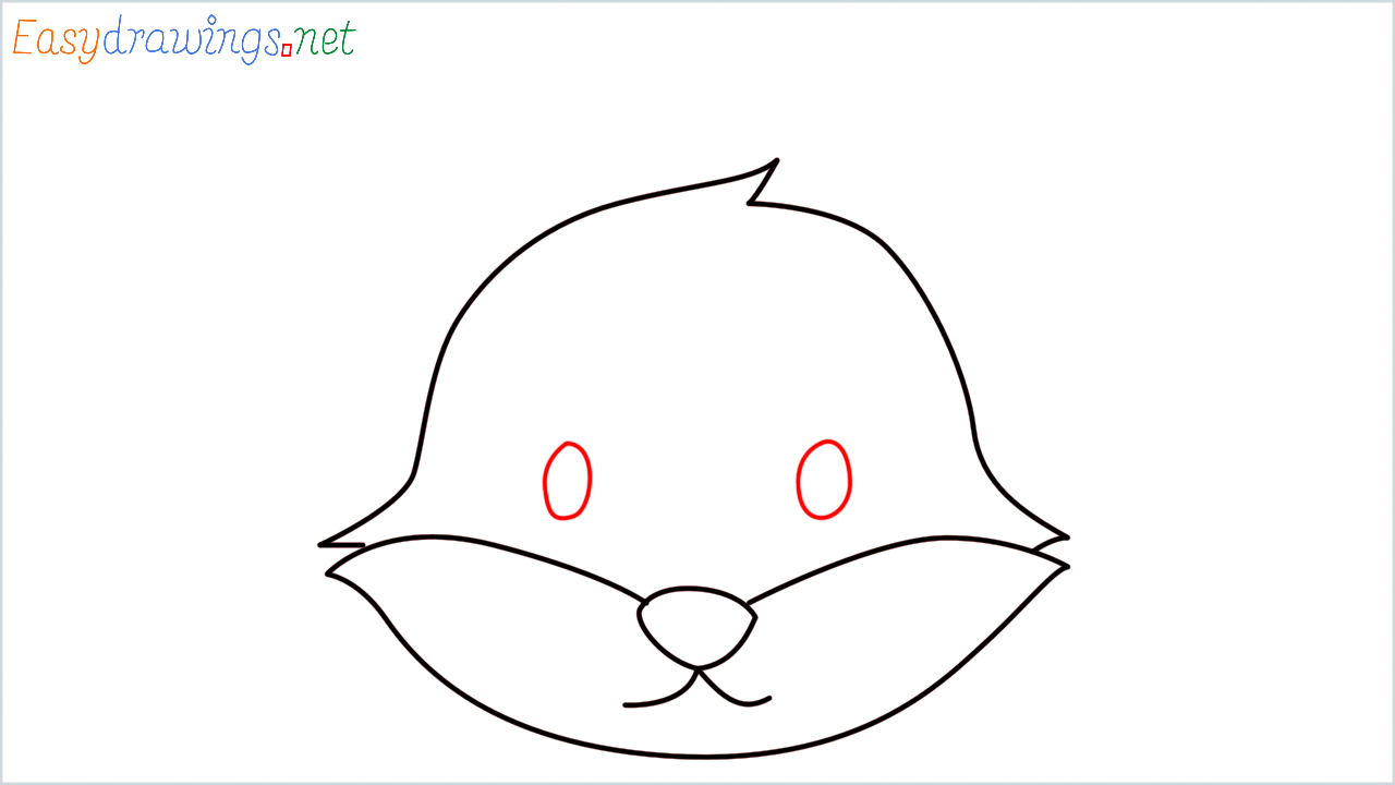 How to draw Fox Emoji step (6)