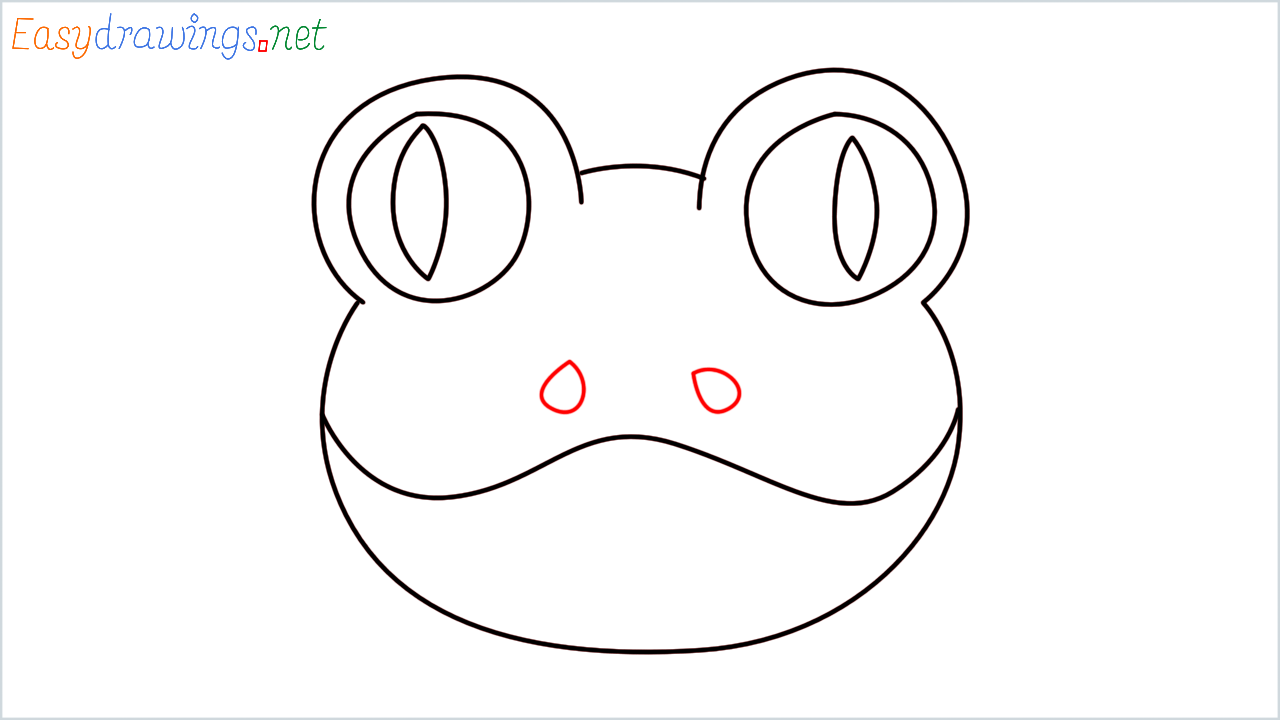 How to draw Frog Emoji step (6)