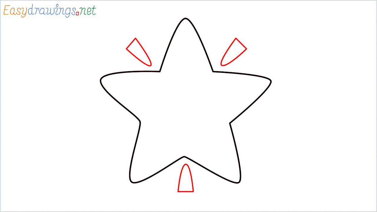 How to draw Glowing star Emoji step (6)