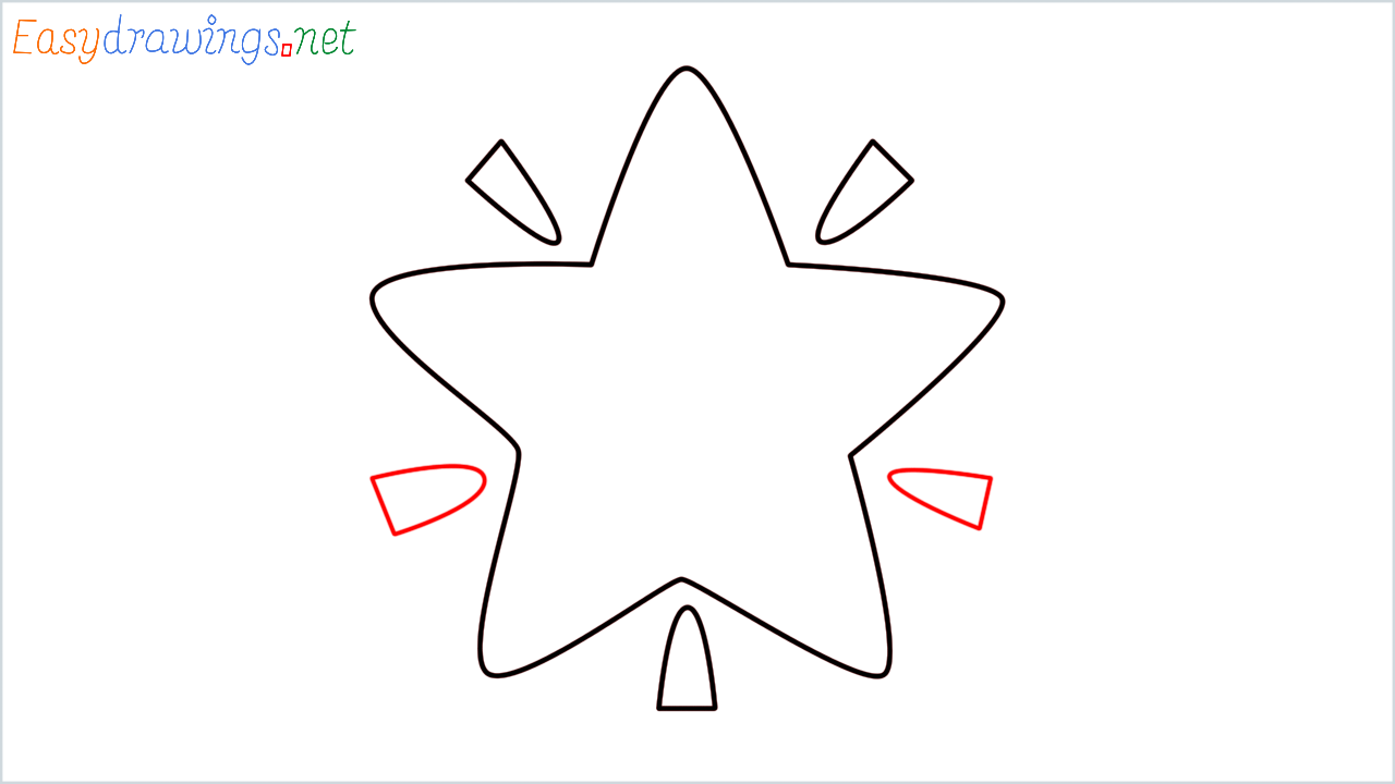 How to draw Glowing star Emoji step (7)