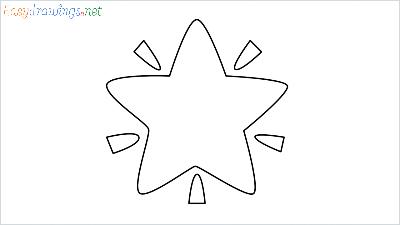 How to draw Glowing star Emoji step by step for beginners
