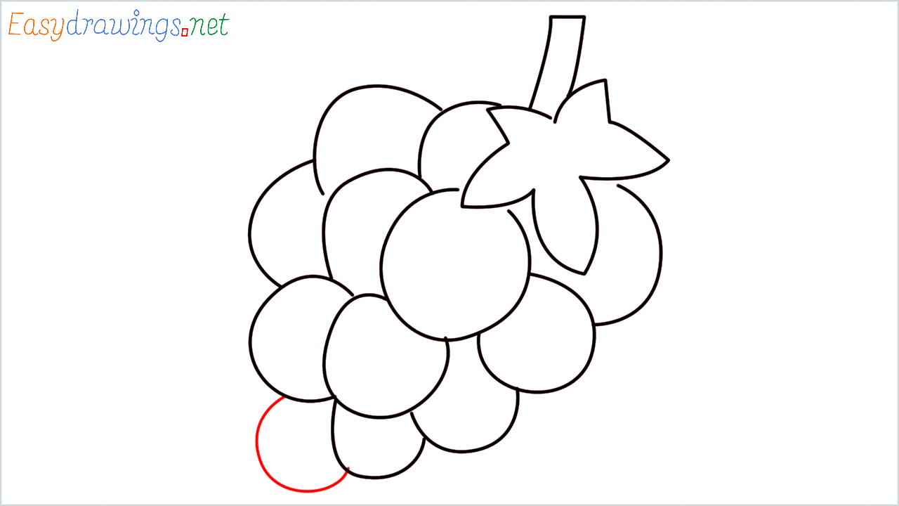 How to draw Grapes Emoji step (6)