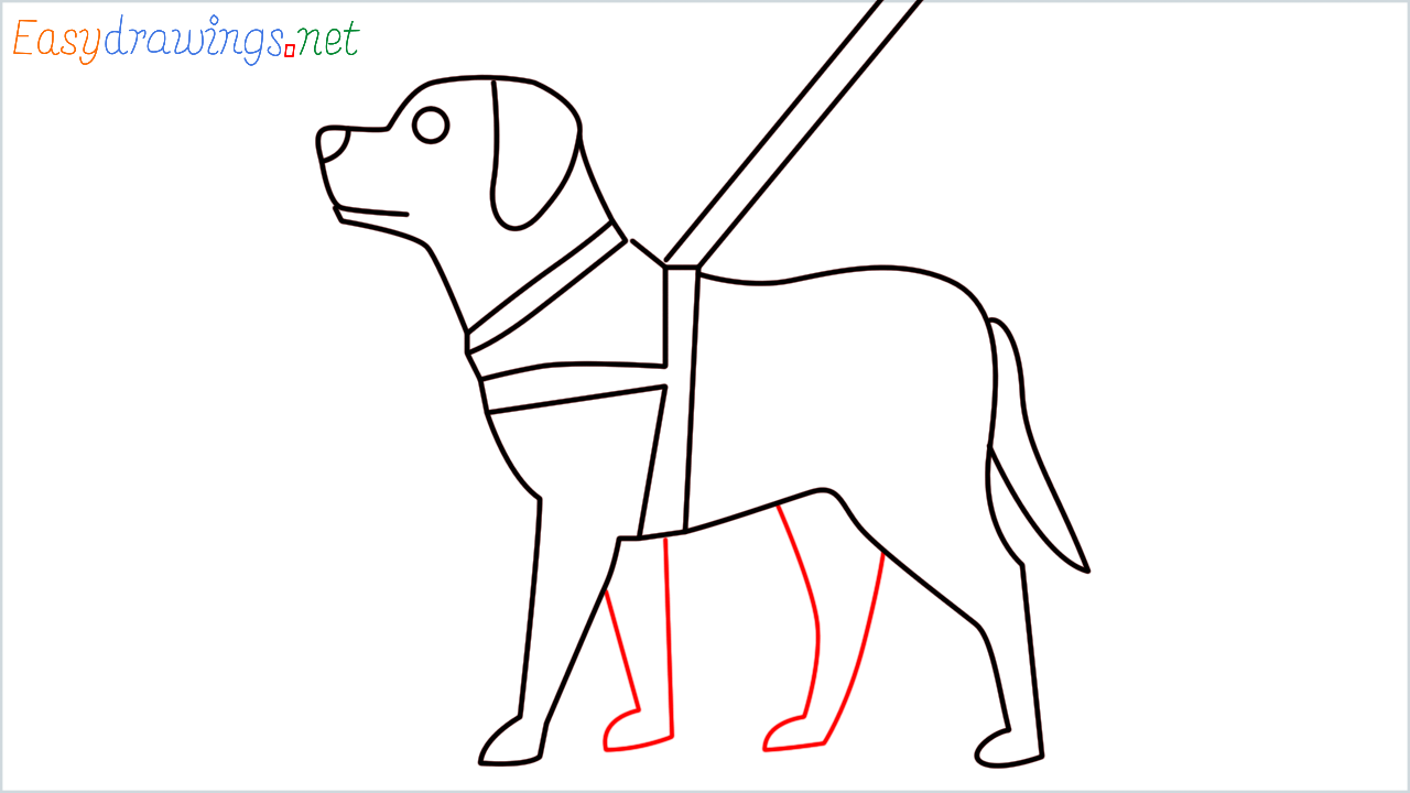 How to draw Guide dog Emoji step (11)