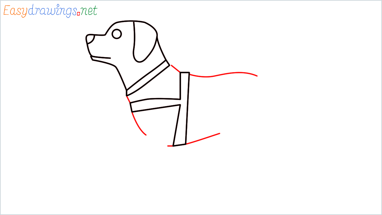 How to draw Guide dog Emoji step (7)