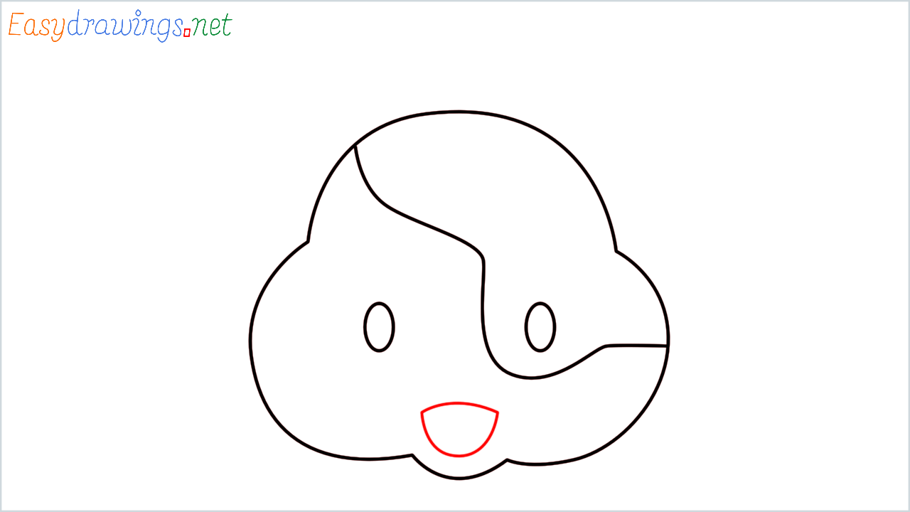 How to draw Hamster Emoji step (5)