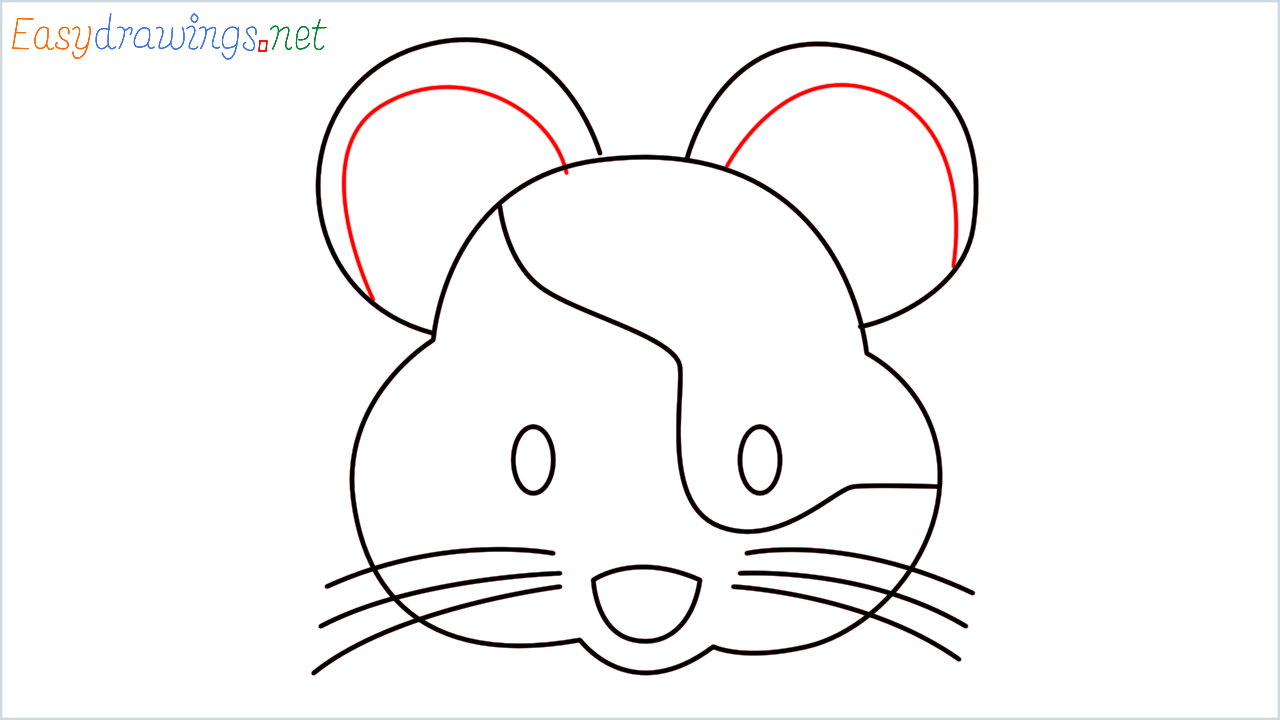 How to draw Hamster Emoji step (8)