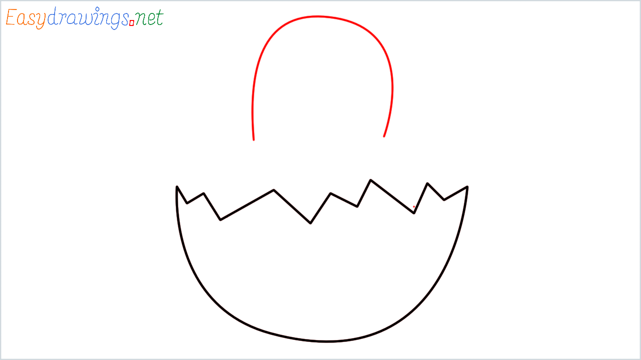 How to draw Hatching chick Emoji step (3)