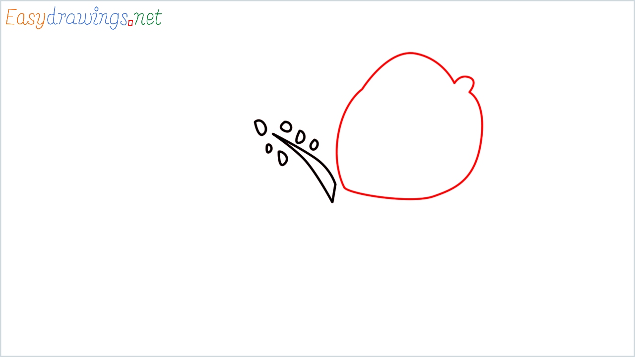 How to draw Hibiscus Emoji step (3)