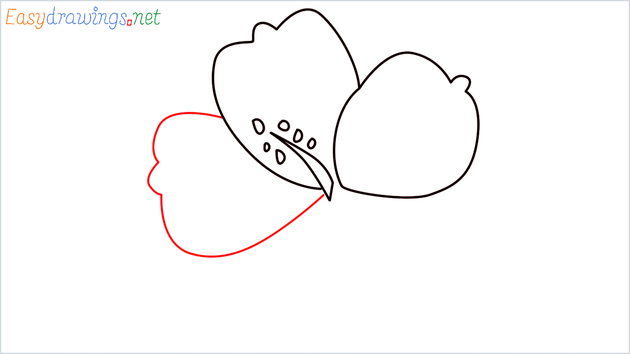 How to draw Hibiscus Emoji step (5)