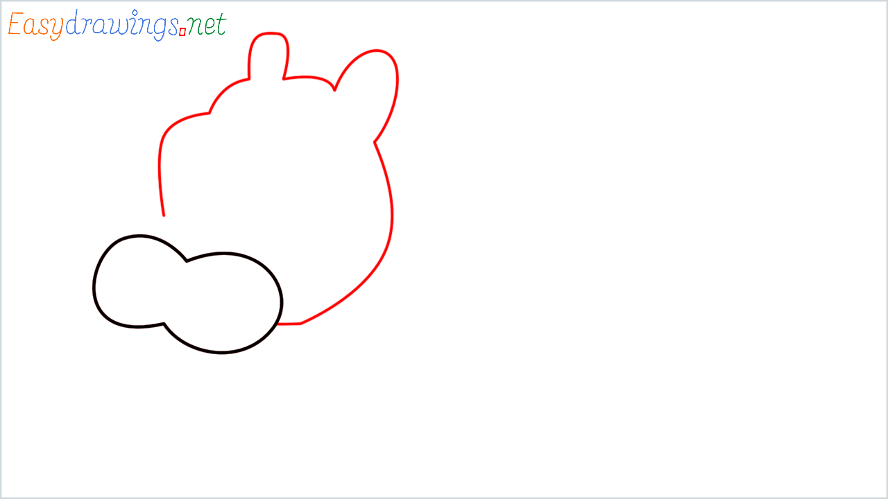 How to draw Hippopotamus Emoji step (2)