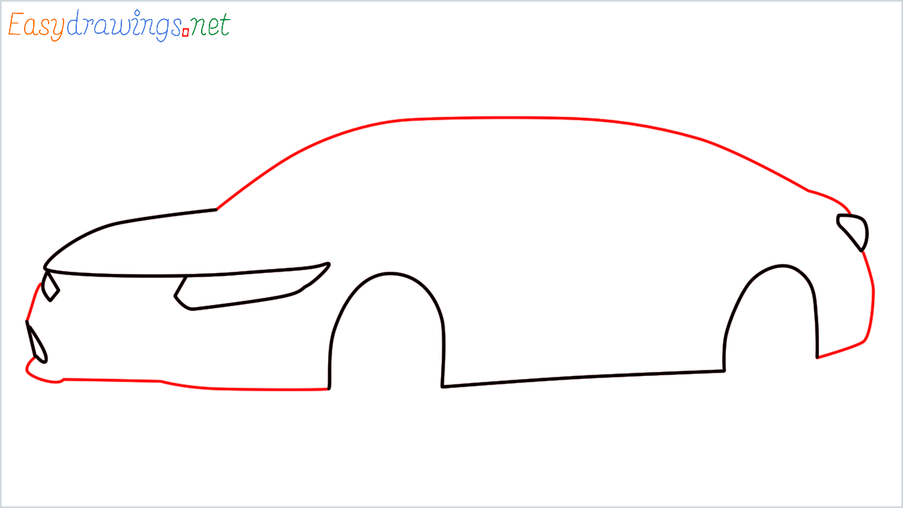 How to draw Honda Accord step (4)