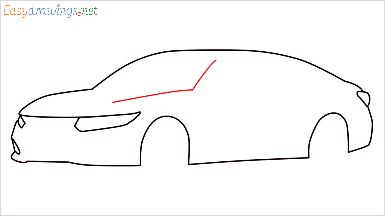 How to draw Honda Accord step (5)