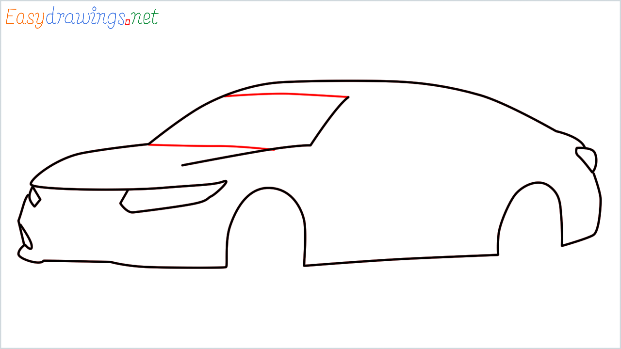 How to draw Honda Accord step (6)