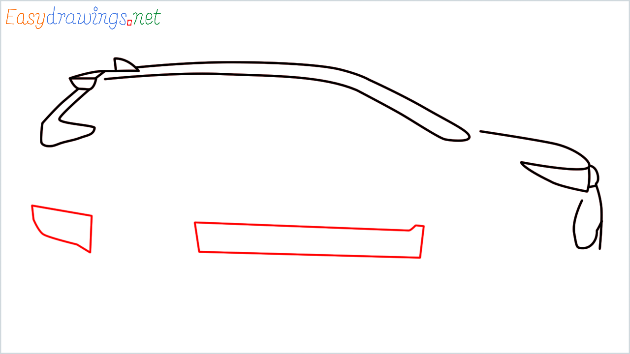 How to draw Honda CR-V step (5)