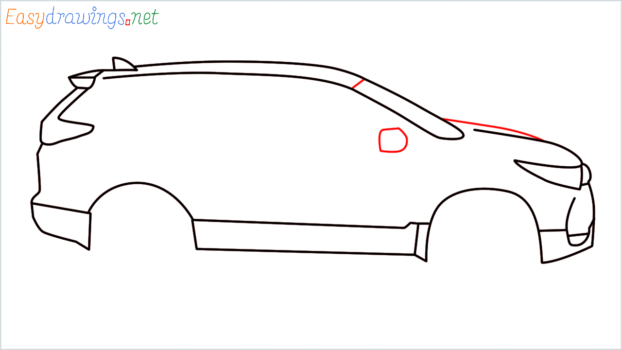 How to draw Honda CR-V step (7)