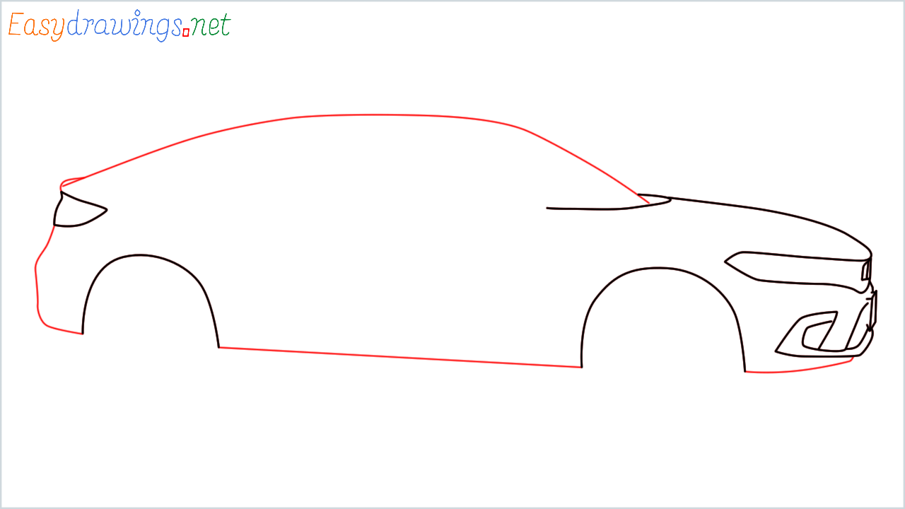 How to draw Honda Civic step (6)