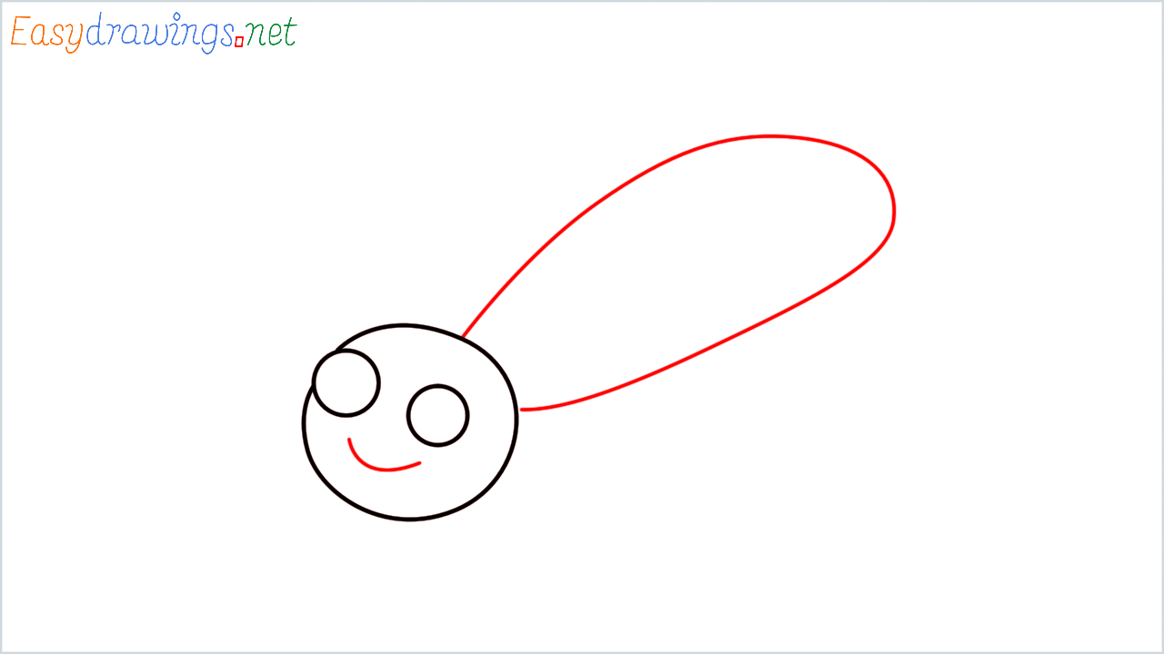 How to draw House fly Emoji step (3)