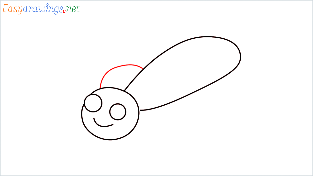 How to draw House fly Emoji step (4)