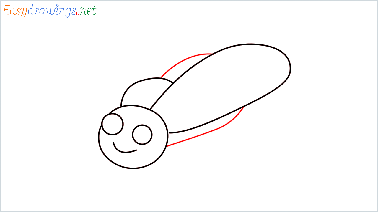 How to draw House fly Emoji step (5)