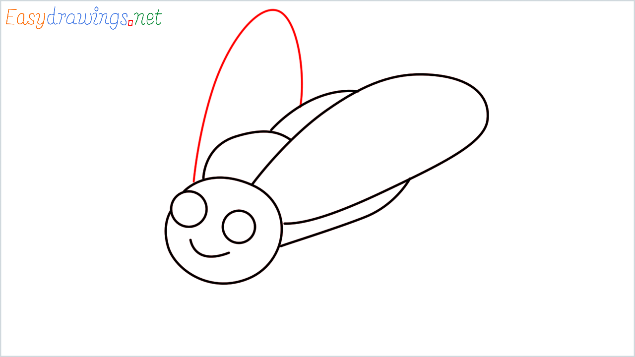 How to draw House fly Emoji step (6)