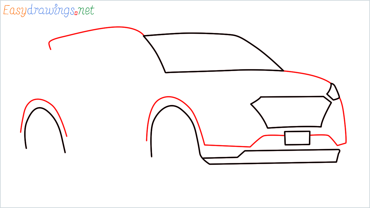 How to draw Hyundai Tucson step (4)