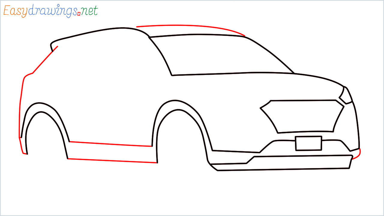 How to draw Hyundai Tucson step (5)