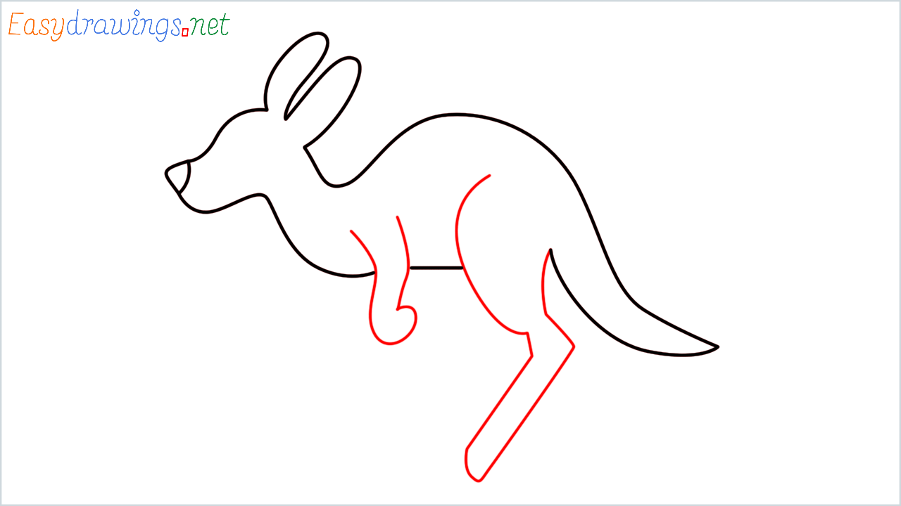 How to draw Kangaroo Emoji step (5)