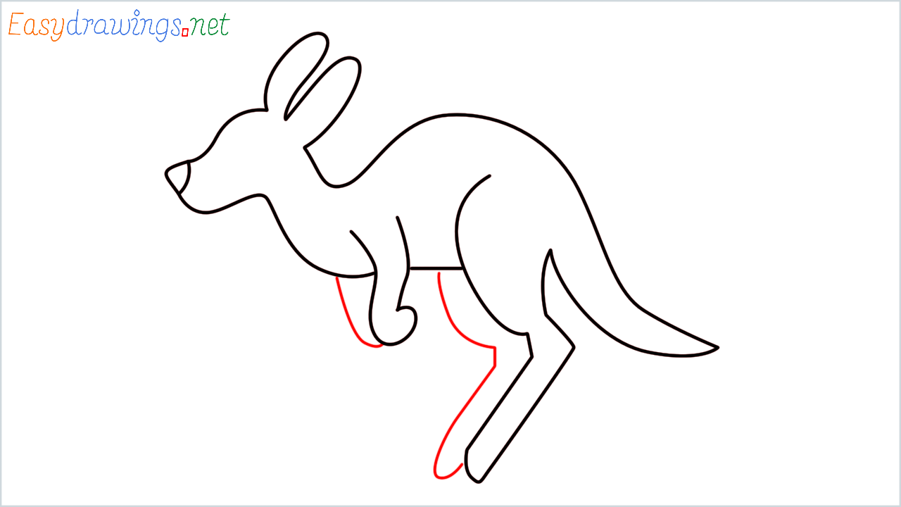 How to draw Kangaroo Emoji step (6)