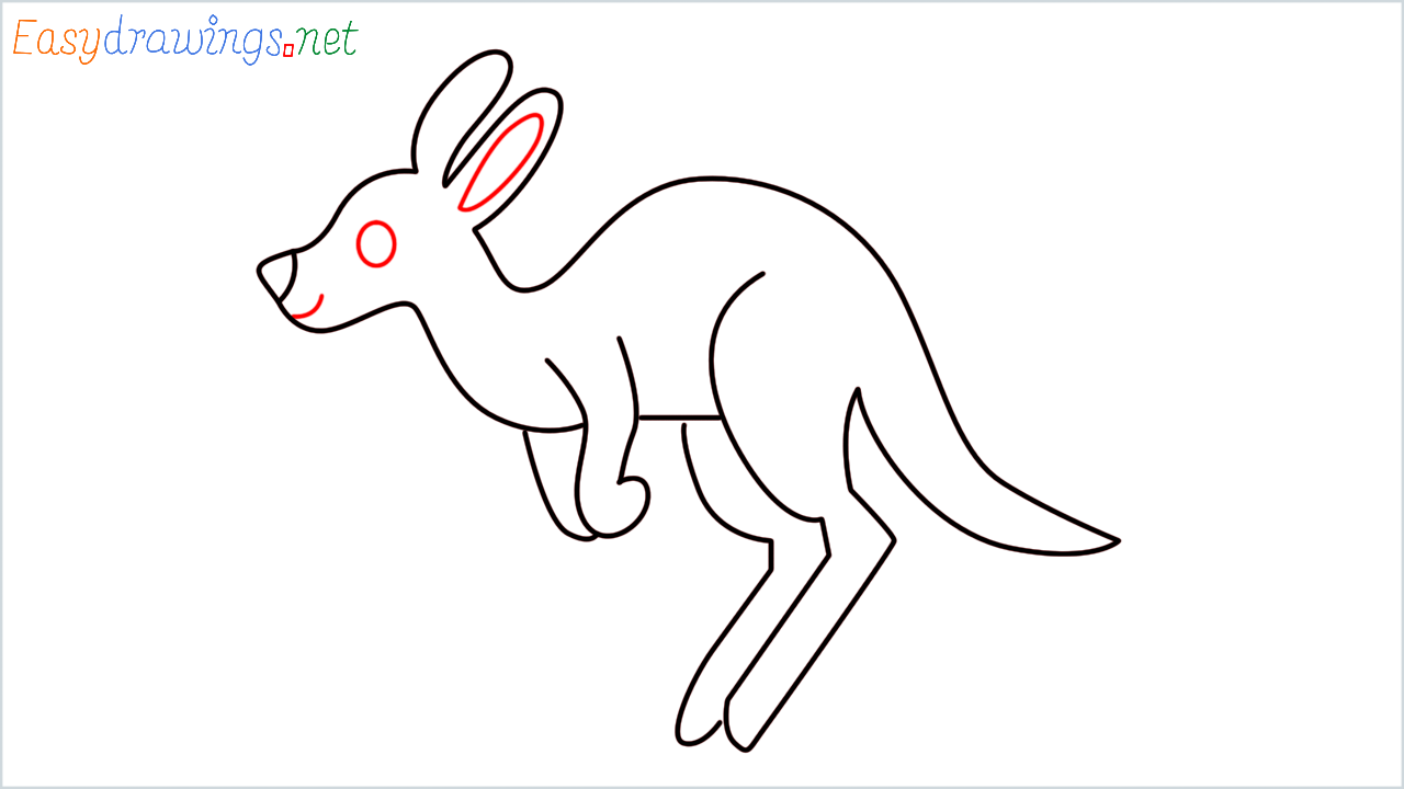 How to draw Kangaroo Emoji step (7)