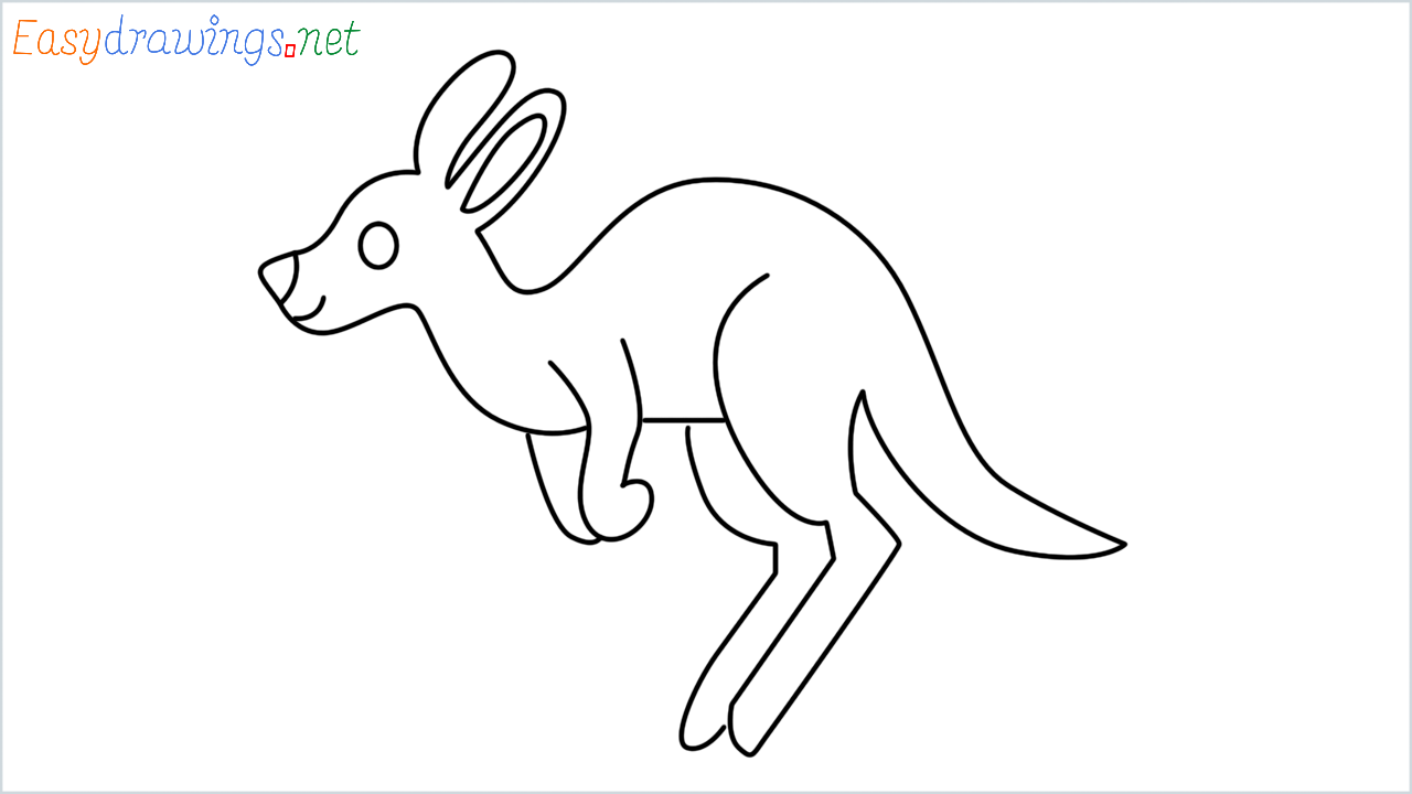 How to draw Kangaroo Emoji step by step for beginners