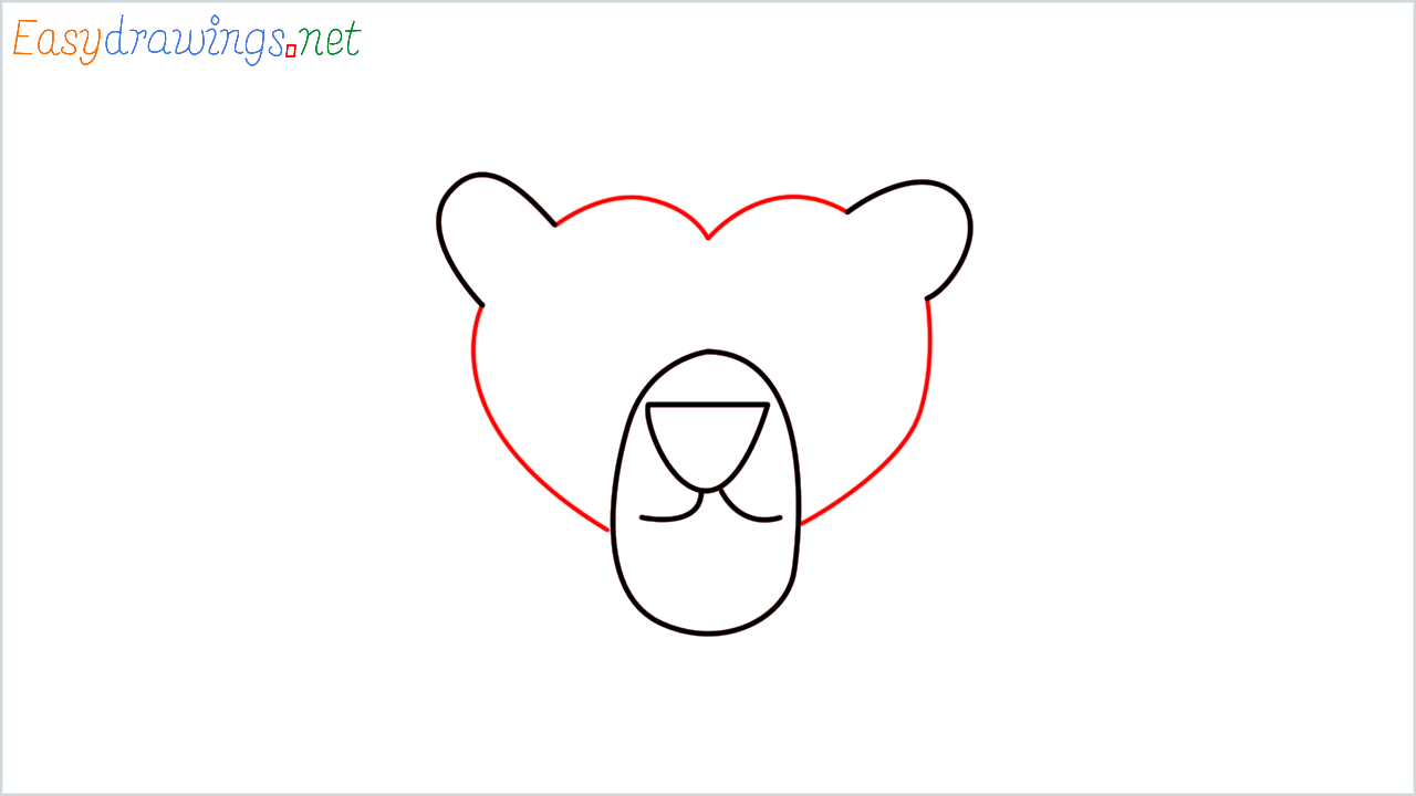 How to draw Lion face Emoji step (5)