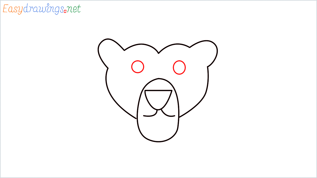 How to draw Lion face Emoji step (6)