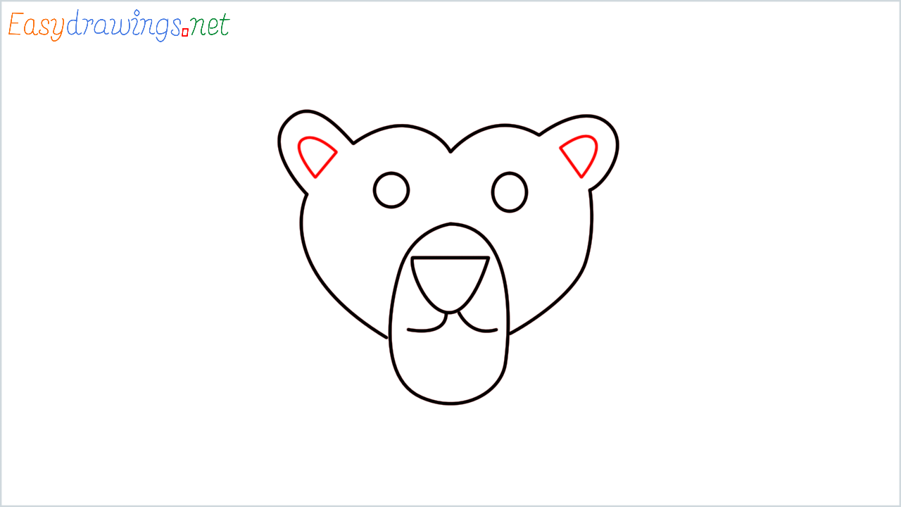 How to draw Lion face Emoji step (7)