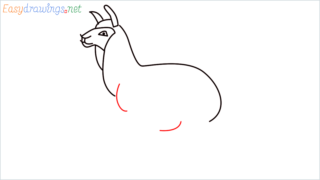 How to draw Llama Emoji step (7)