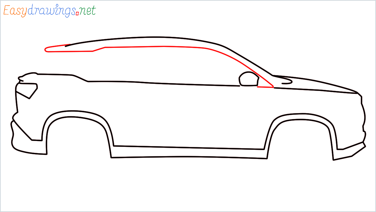 How to draw MG Hector step (6)