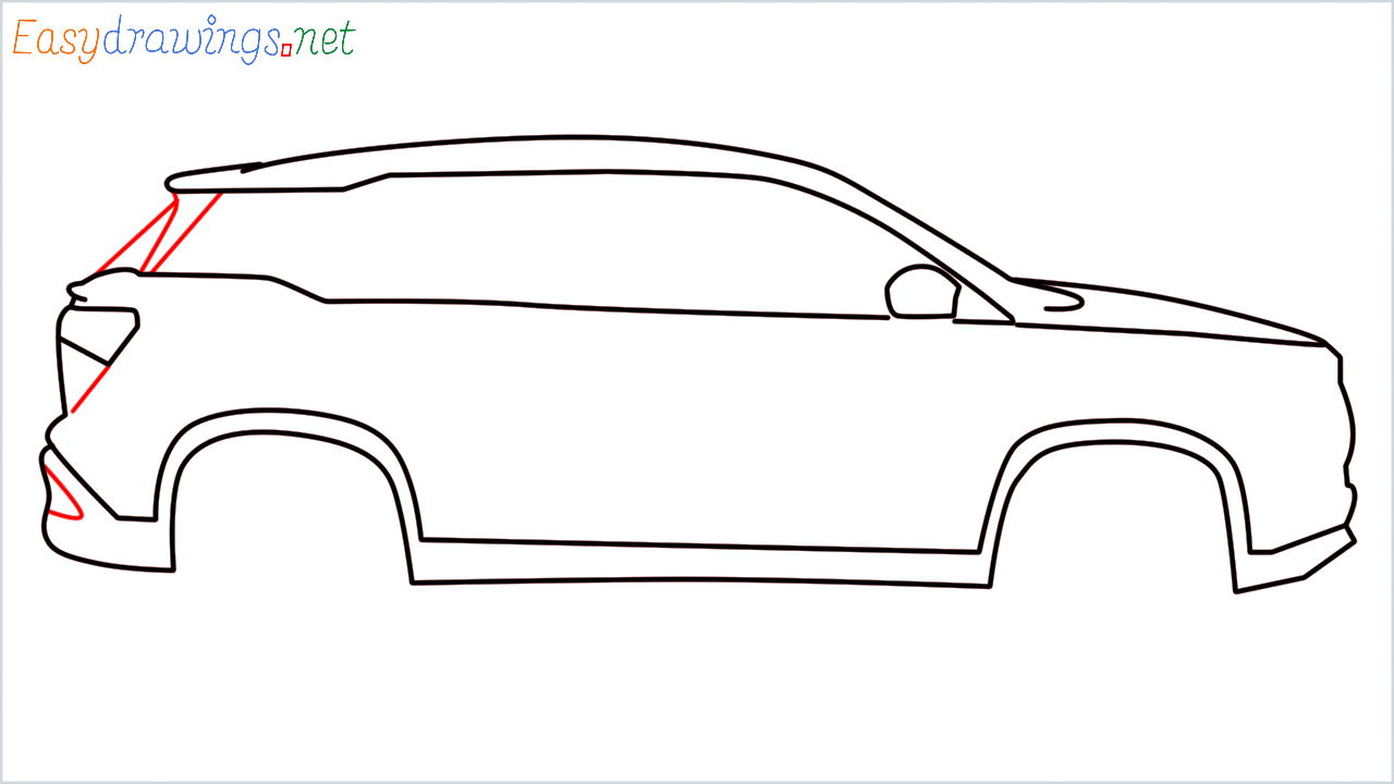 How to draw MG Hector step (7)