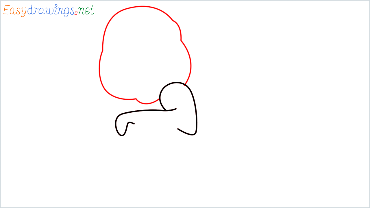 How to draw Monkey Emoji step (3)