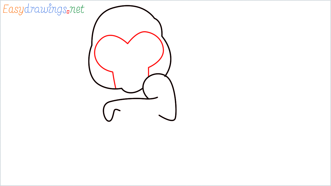 How to draw Monkey Emoji step (4)
