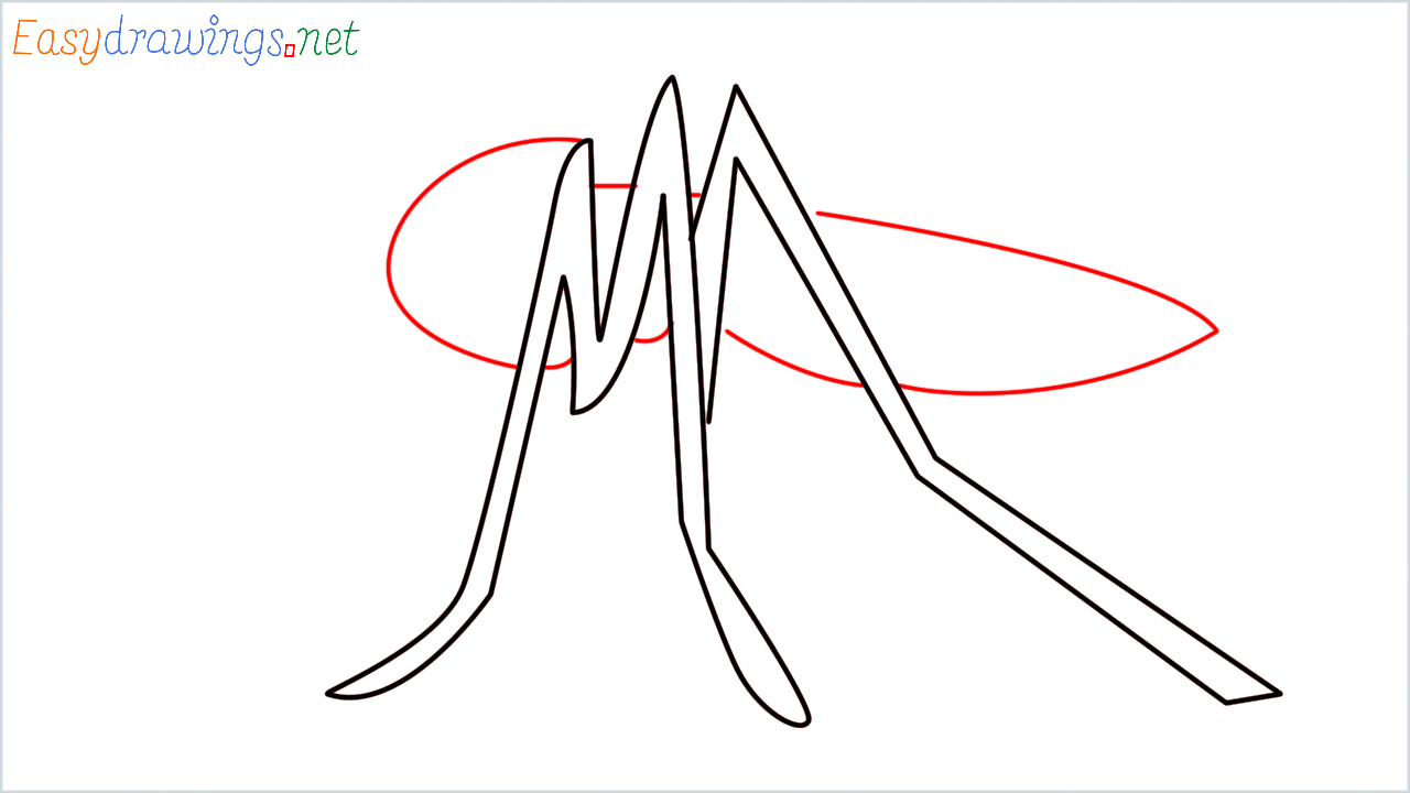 How to draw Mosquito Emoji step (4)