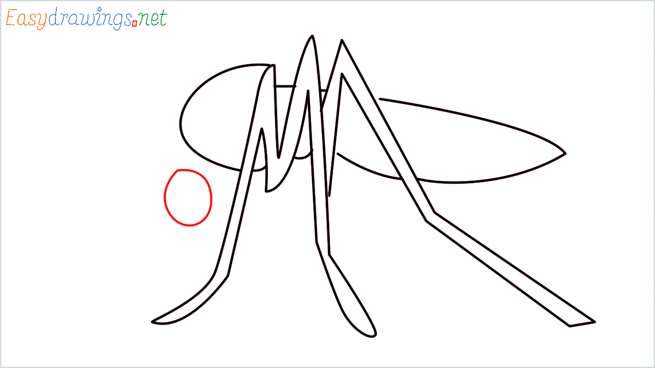 How to draw Mosquito Emoji step (5)