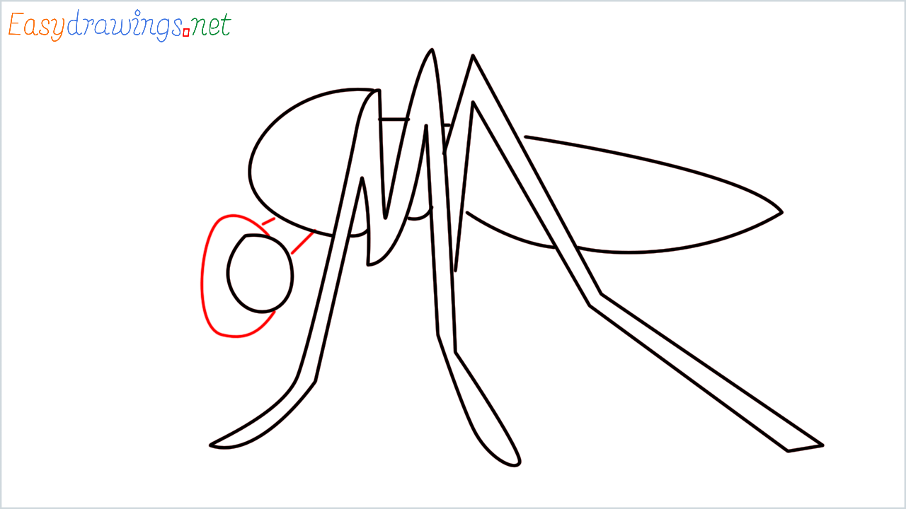 How to draw Mosquito Emoji step (6)