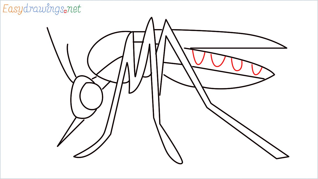 How to draw Mosquito Emoji step (9)