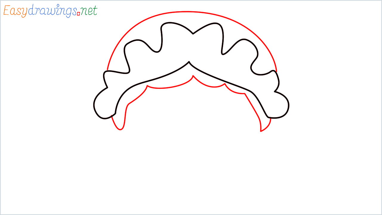 How to draw Mrs claus Emoji step (3)