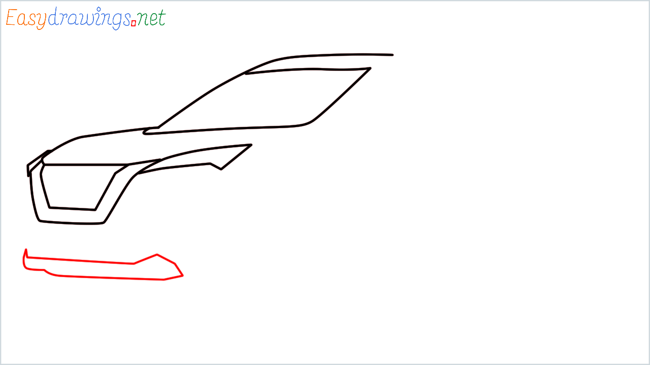 How to draw Nissan Rogue step (5)