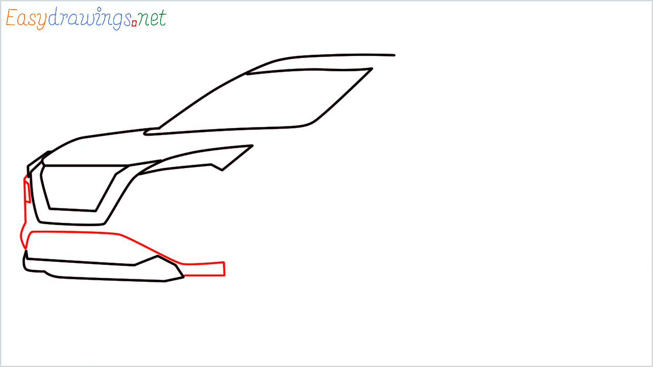 How to draw Nissan Rogue step (6)