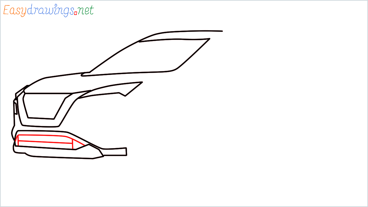 How to draw Nissan Rogue step (7)